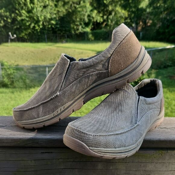 Skechers Other - Hard-to-Find Men’s Size 15 Skechers Relaxed Fit Memory Foam Khaki Slip-On Loafer